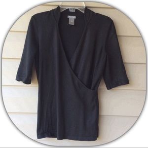 Ann Taylor Loft Silk Wrap Top